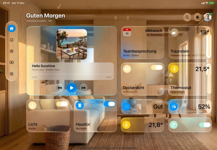 LumiGlass Beta Screenshot — iPad · Hell · Deutsch