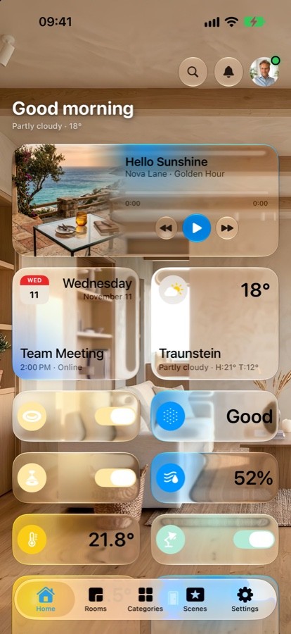 LumiGlass Beta Screenshot — iPhone · Hell · Englisch